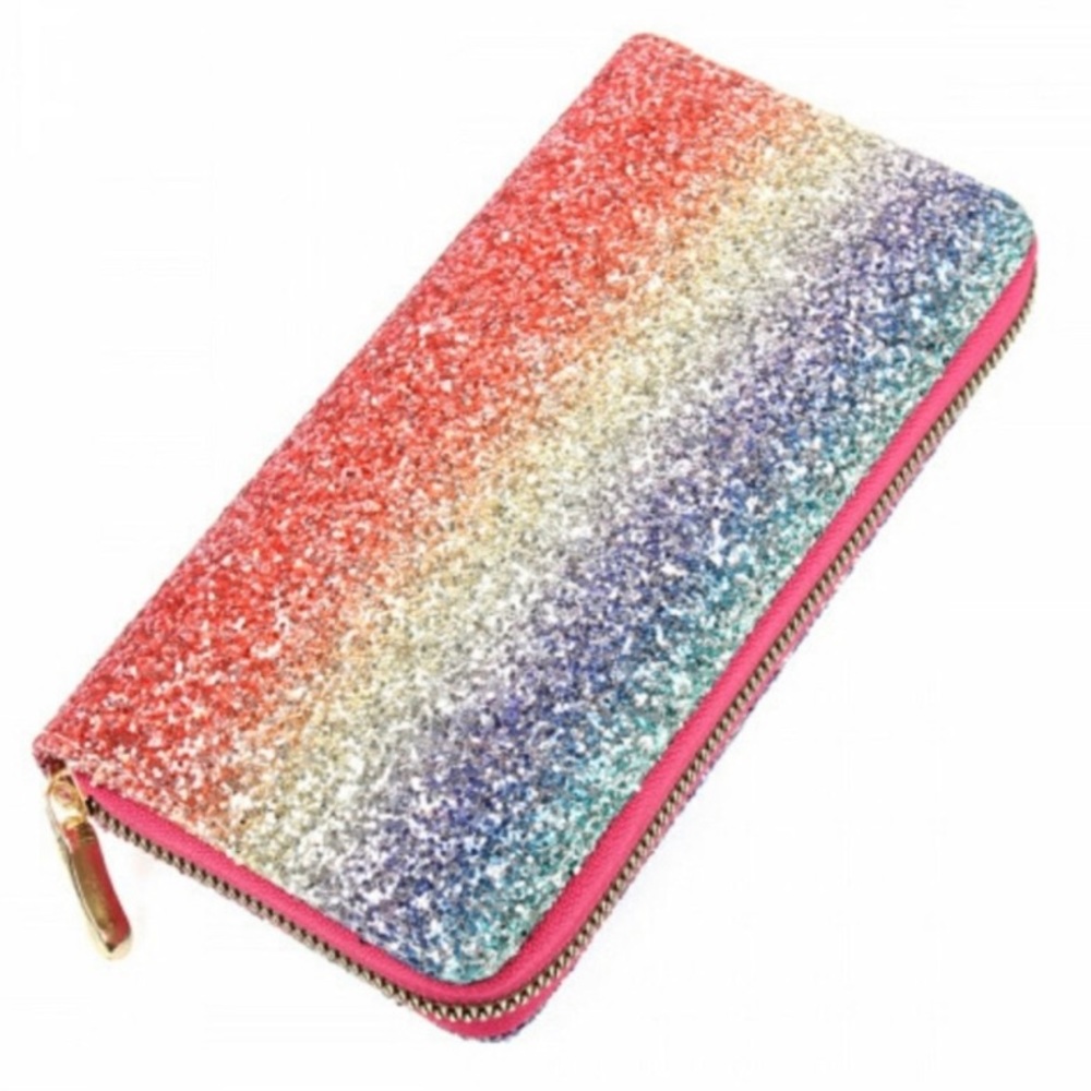 Multi Colored Ombré Glitter Wallet-Brand New
